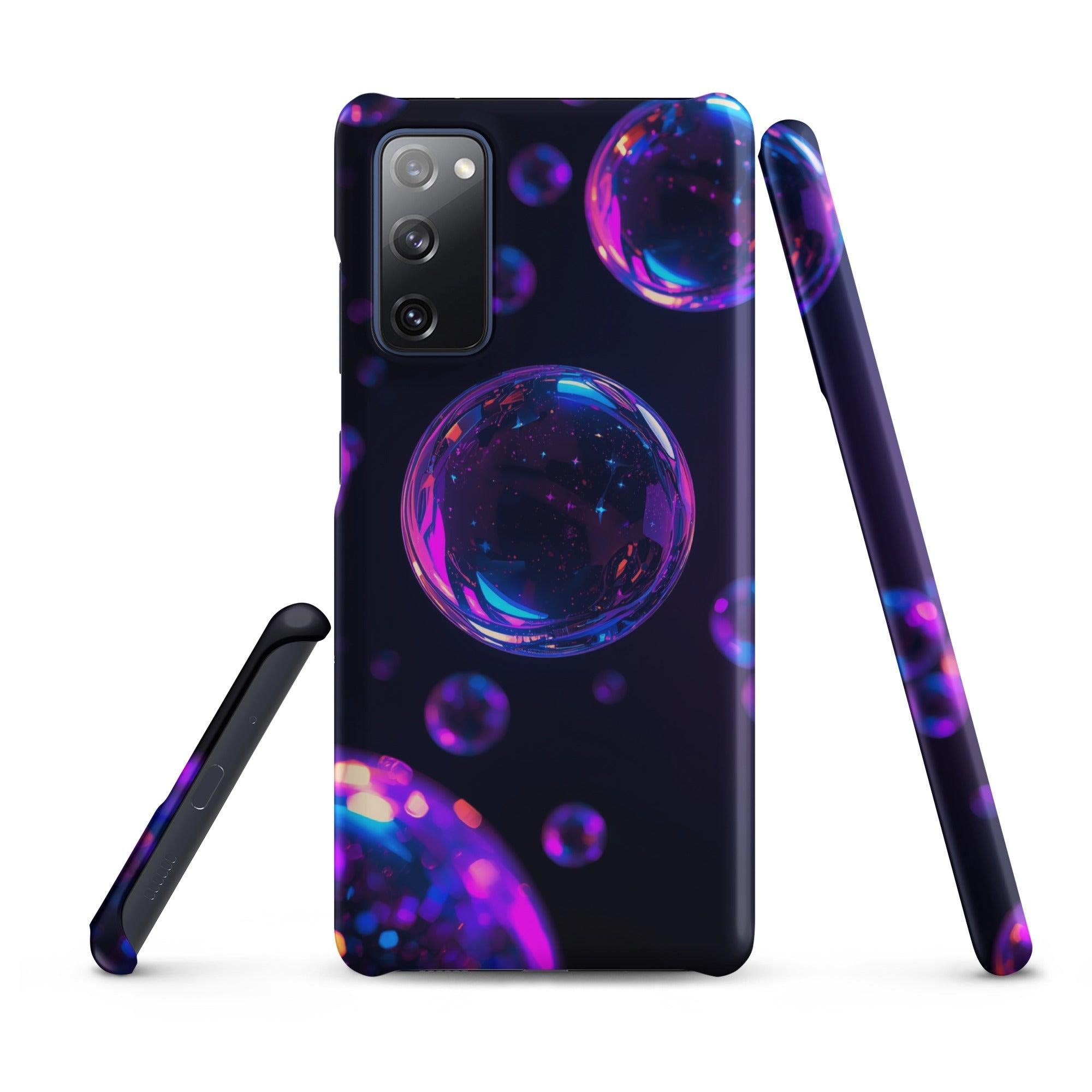 Cover Samsung Resistente – Compatibile con Ricarica Wireless – Design Bolle Viola-Biiply