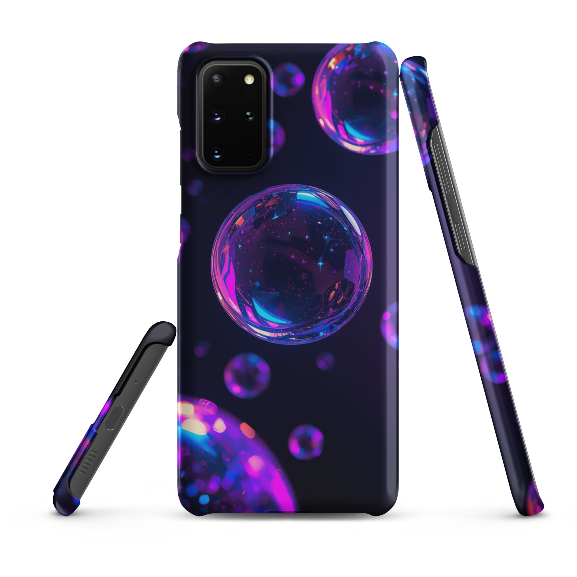 Cover Samsung Resistente – Compatibile con Ricarica Wireless – Design Bolle Viola-Biiply