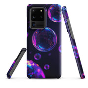 Cover Samsung Resistente – Compatibile con Ricarica Wireless – Design Bolle Viola-Biiply