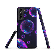 Cover Samsung Resistente – Compatibile con Ricarica Wireless – Design Bolle Viola-Biiply