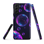 Cover Samsung Resistente – Compatibile con Ricarica Wireless – Design Bolle Viola-Biiply