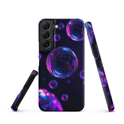 Cover Samsung Resistente – Compatibile con Ricarica Wireless – Design Bolle Viola-Biiply