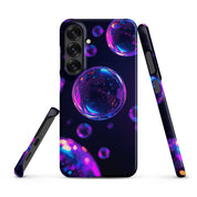 Cover Samsung Resistente – Compatibile con Ricarica Wireless – Design Bolle Viola-Biiply