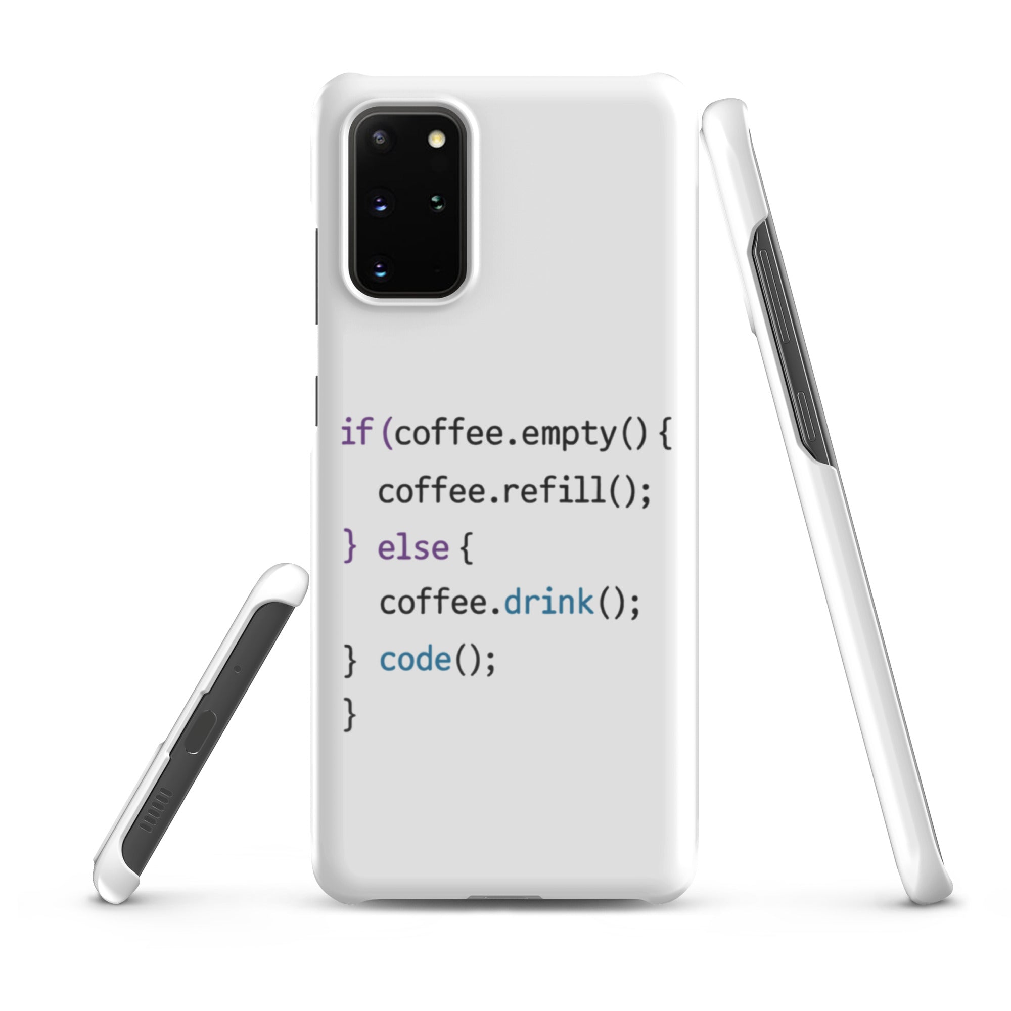 Cover Samsung Resistente – Compatibile con Ricarica Wireless – Design Codice Javascript-Biiply