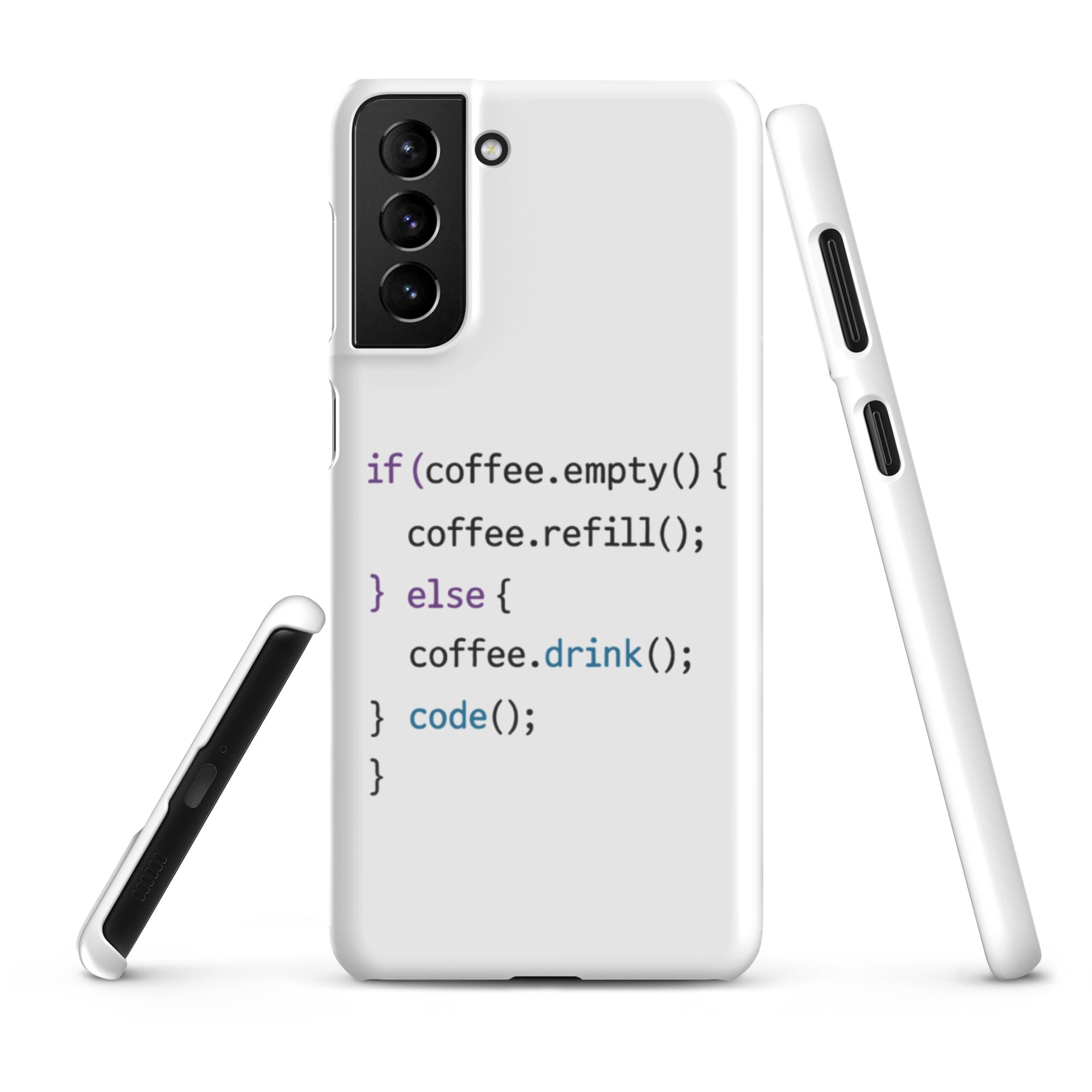 Cover Samsung Resistente – Compatibile con Ricarica Wireless – Design Codice Javascript-Biiply