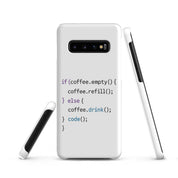 Cover Samsung Resistente – Compatibile con Ricarica Wireless – Design Codice Javascript-Biiply