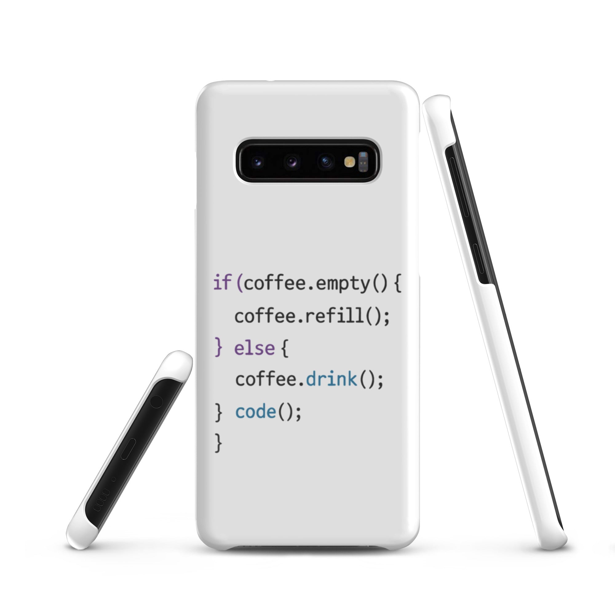 Cover Samsung Resistente – Compatibile con Ricarica Wireless – Design Codice Javascript-Biiply
