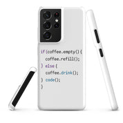 Cover Samsung Resistente – Compatibile con Ricarica Wireless – Design Codice Javascript-Biiply