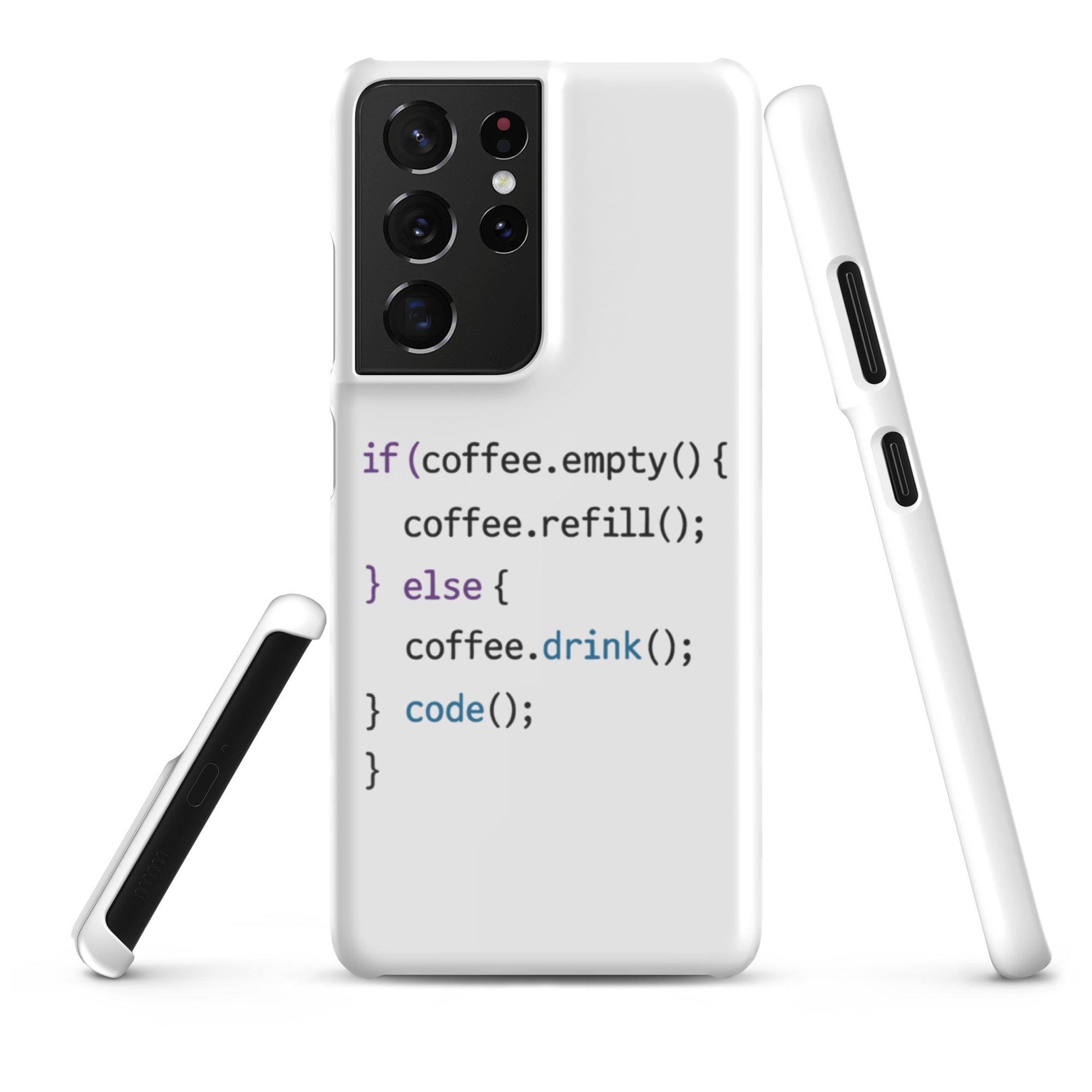 Cover Samsung Resistente – Compatibile con Ricarica Wireless – Design Codice Javascript-Biiply