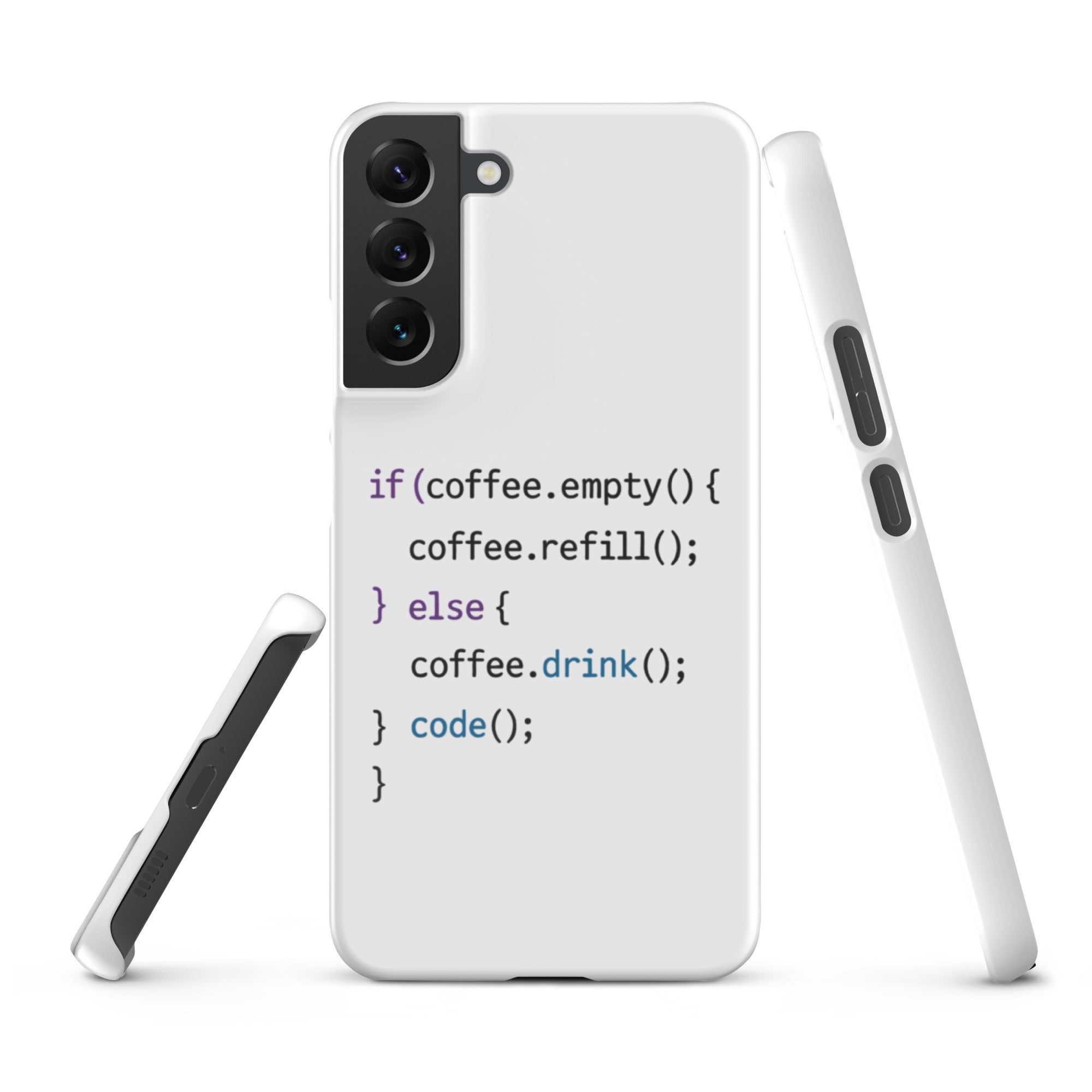 Cover Samsung Resistente – Compatibile con Ricarica Wireless – Design Codice Javascript-Biiply