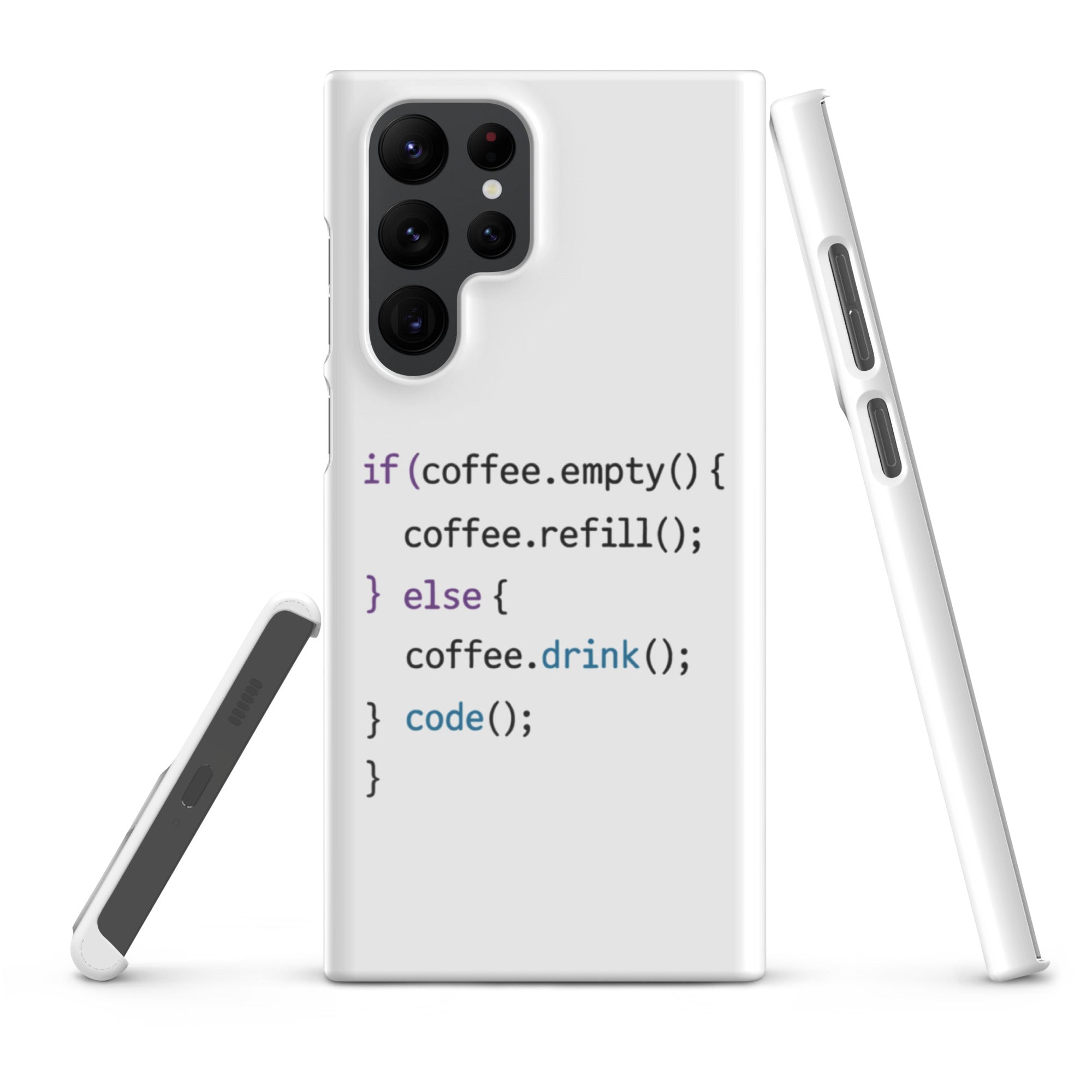 Cover Samsung Resistente – Compatibile con Ricarica Wireless – Design Codice Javascript-Biiply
