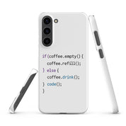 Cover Samsung Resistente – Compatibile con Ricarica Wireless – Design Codice Javascript-Biiply