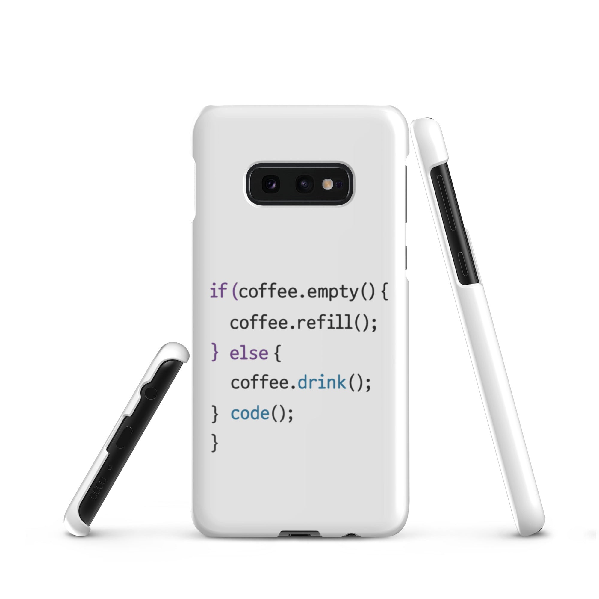 Cover Samsung Resistente – Compatibile con Ricarica Wireless – Design Codice Javascript-Biiply
