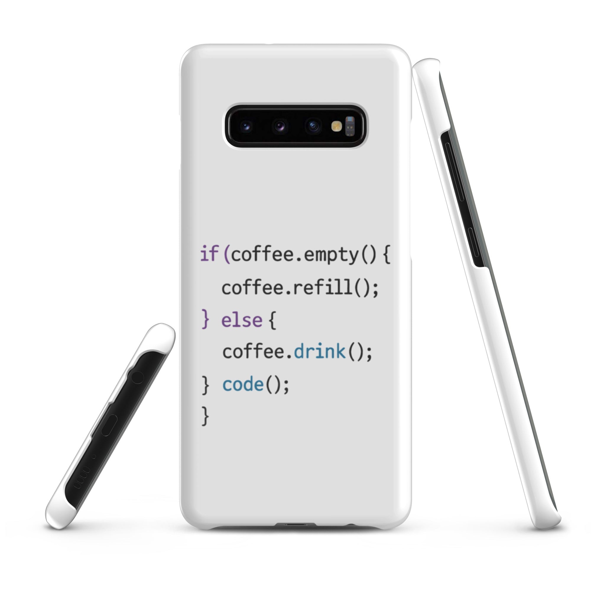 Cover Samsung Resistente – Compatibile con Ricarica Wireless – Design Codice Javascript-Biiply