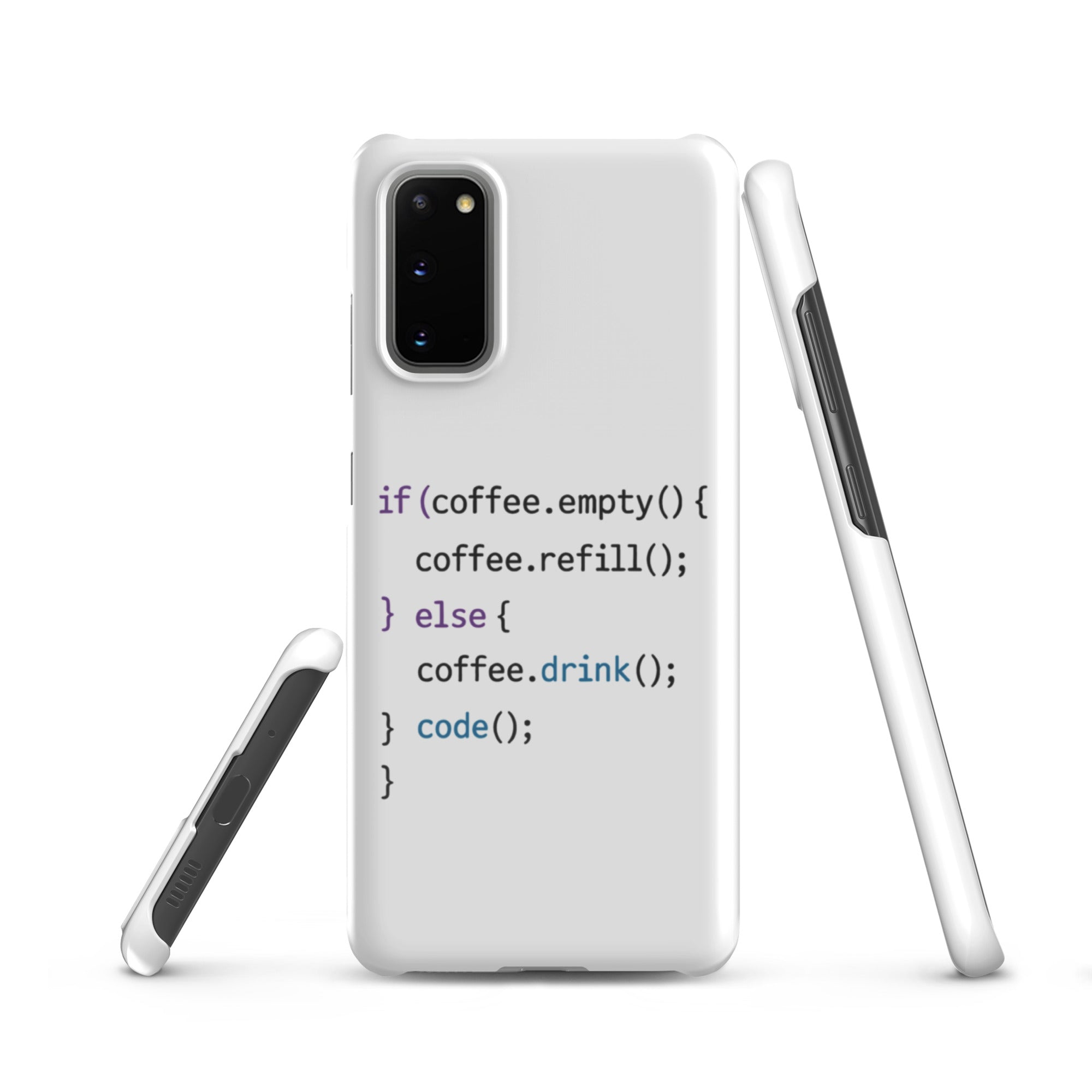 Cover Samsung Resistente – Compatibile con Ricarica Wireless – Design Codice Javascript-Biiply