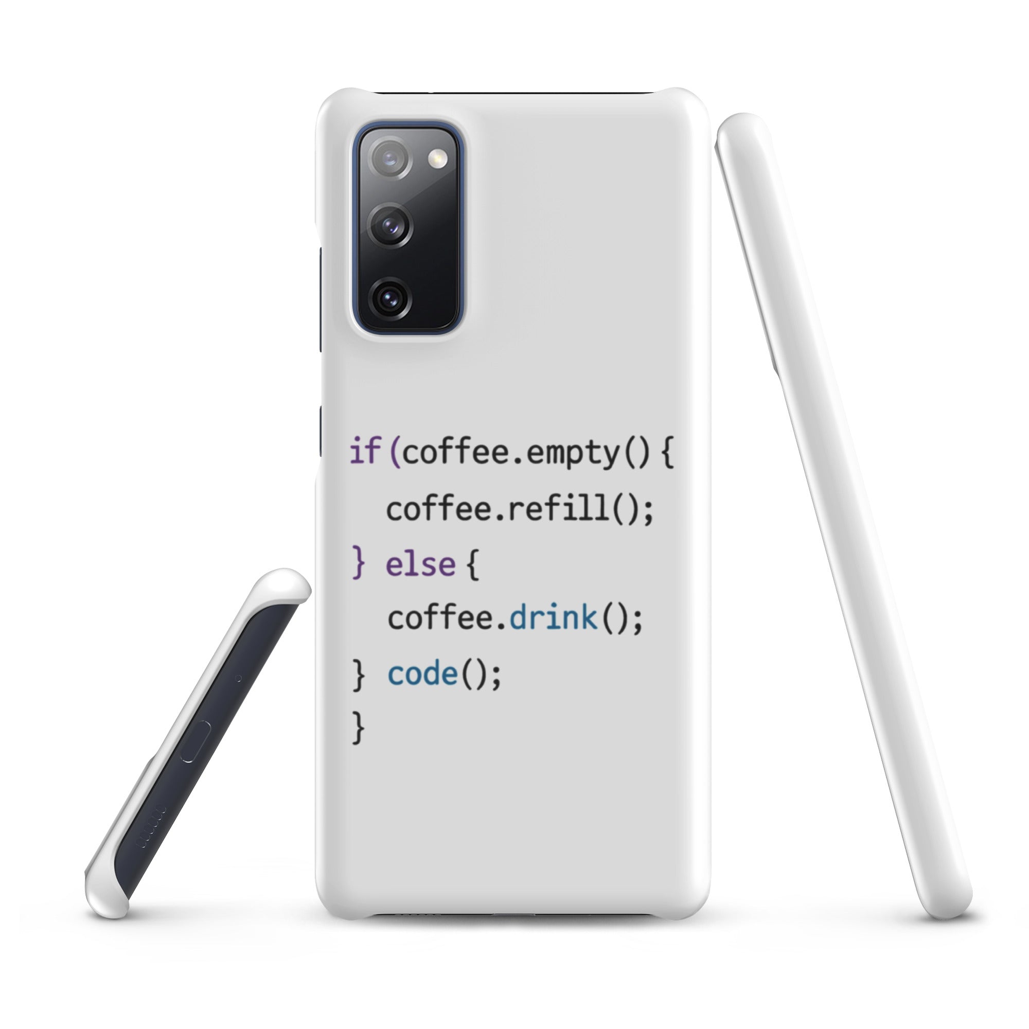 Cover Samsung Resistente – Compatibile con Ricarica Wireless – Design Codice Javascript-Biiply