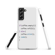 Cover Samsung Resistente – Compatibile con Ricarica Wireless – Design Codice Javascript-Biiply