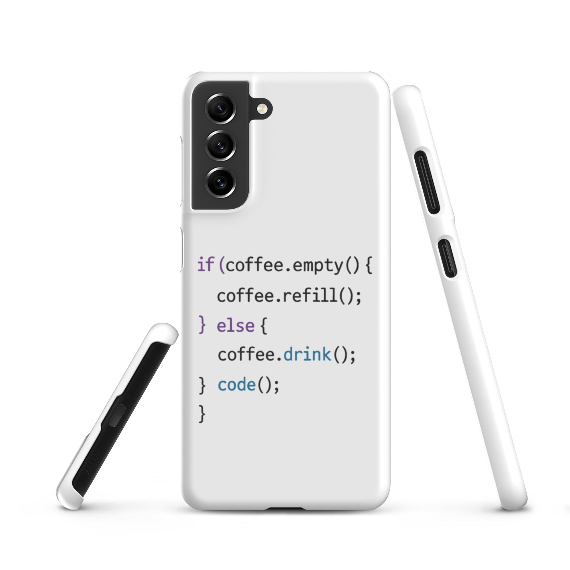 Cover Samsung Resistente – Compatibile con Ricarica Wireless – Design Codice Javascript-Biiply
