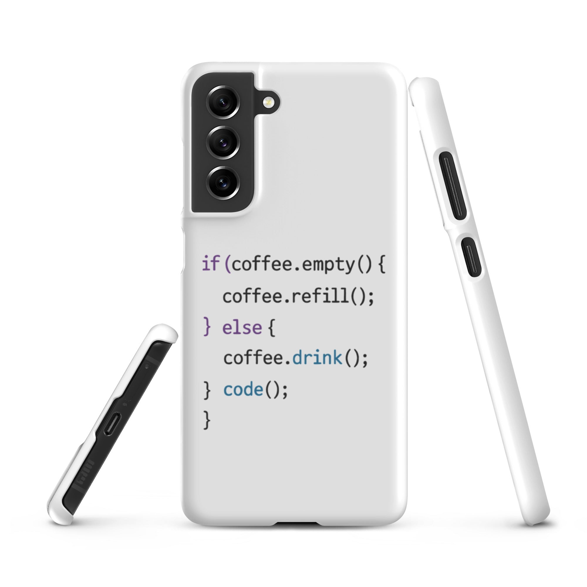 Cover Samsung Resistente – Compatibile con Ricarica Wireless – Design Codice Javascript-Biiply