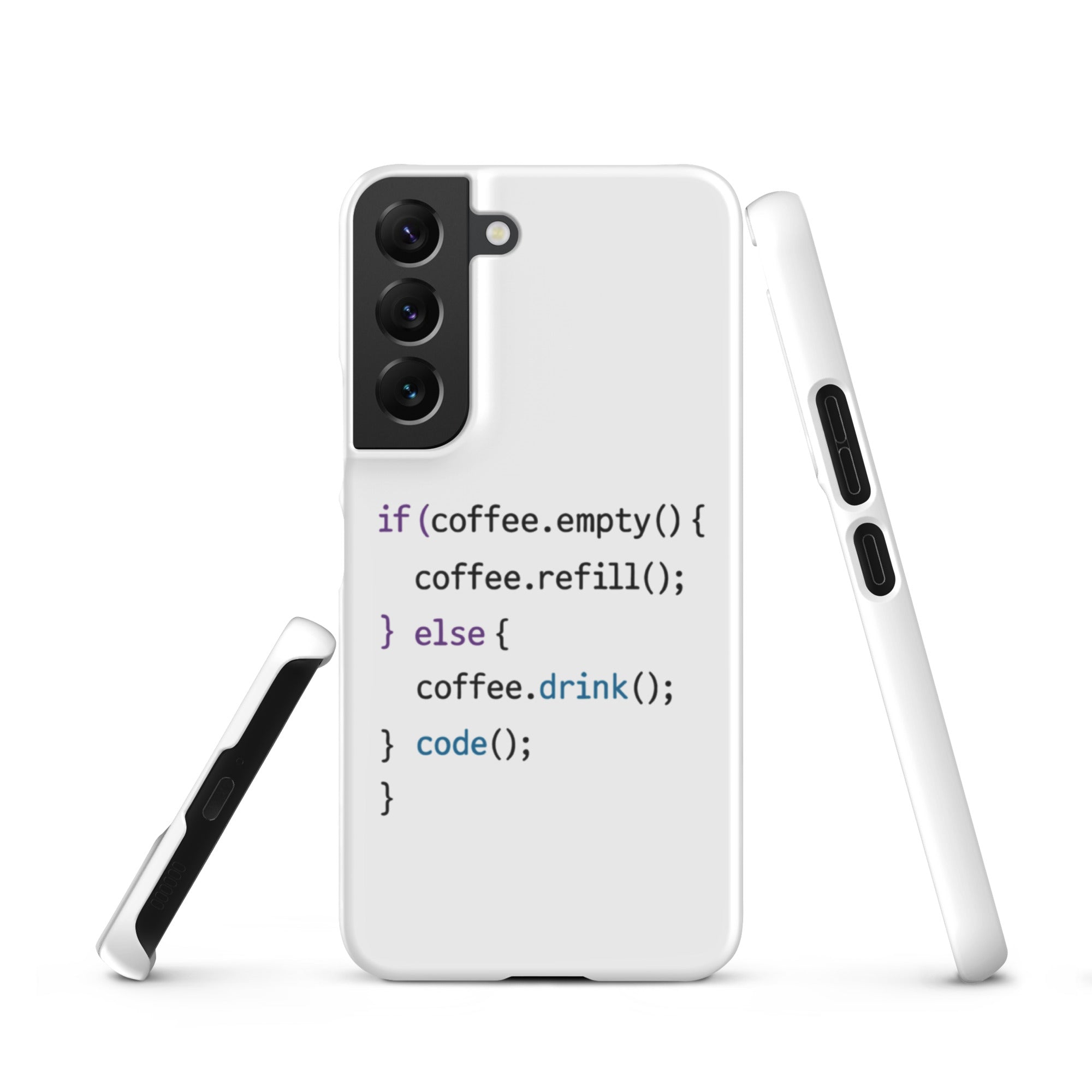 Cover Samsung Resistente – Compatibile con Ricarica Wireless – Design Codice Javascript-Biiply