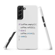 Cover Samsung Resistente – Compatibile con Ricarica Wireless – Design Codice Javascript-Biiply
