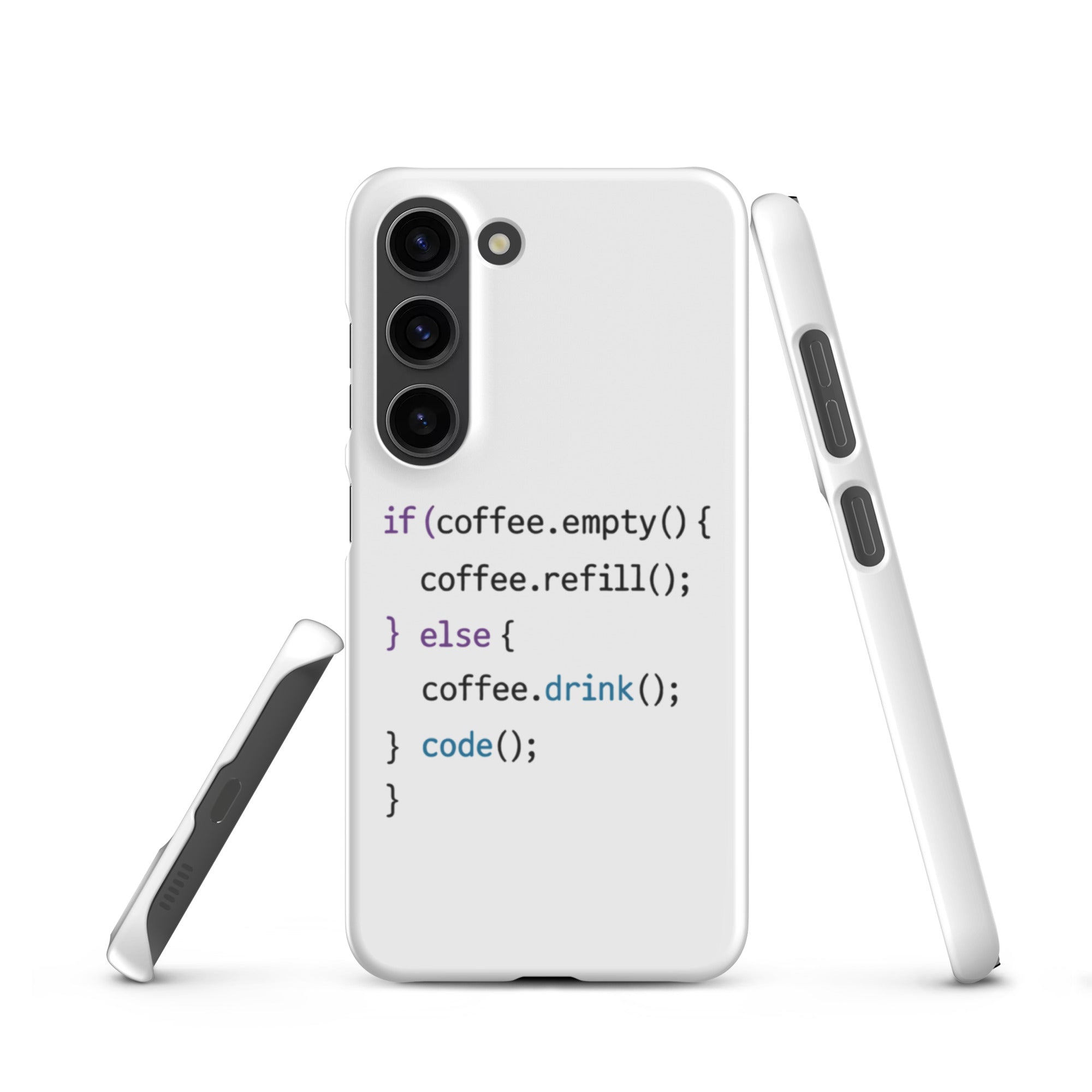 Cover Samsung Resistente – Compatibile con Ricarica Wireless – Design Codice Javascript-Biiply