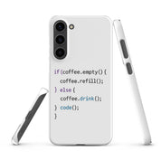 Cover Samsung Resistente – Compatibile con Ricarica Wireless – Design Codice Javascript-Biiply