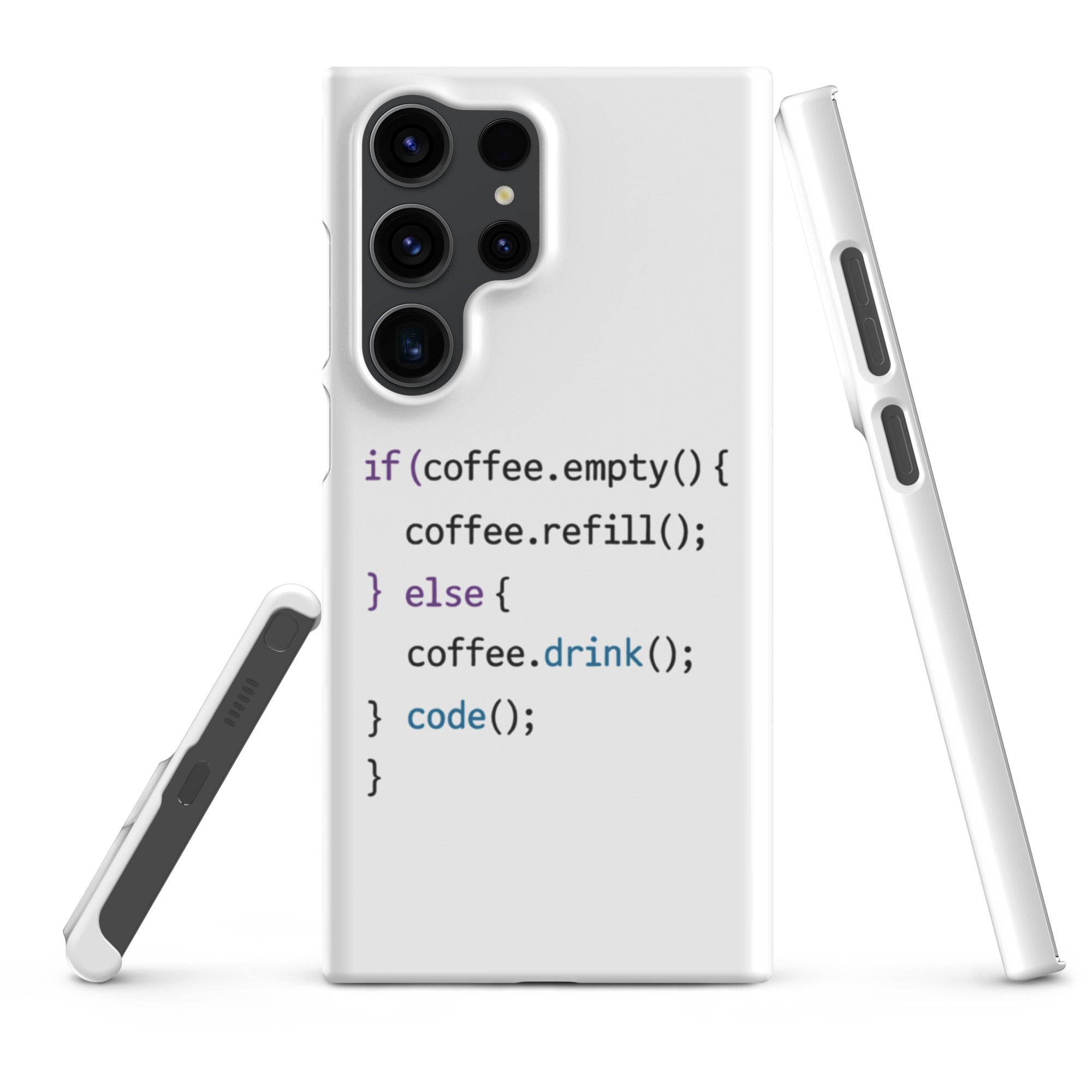 Cover Samsung Resistente – Compatibile con Ricarica Wireless – Design Codice Javascript-Biiply