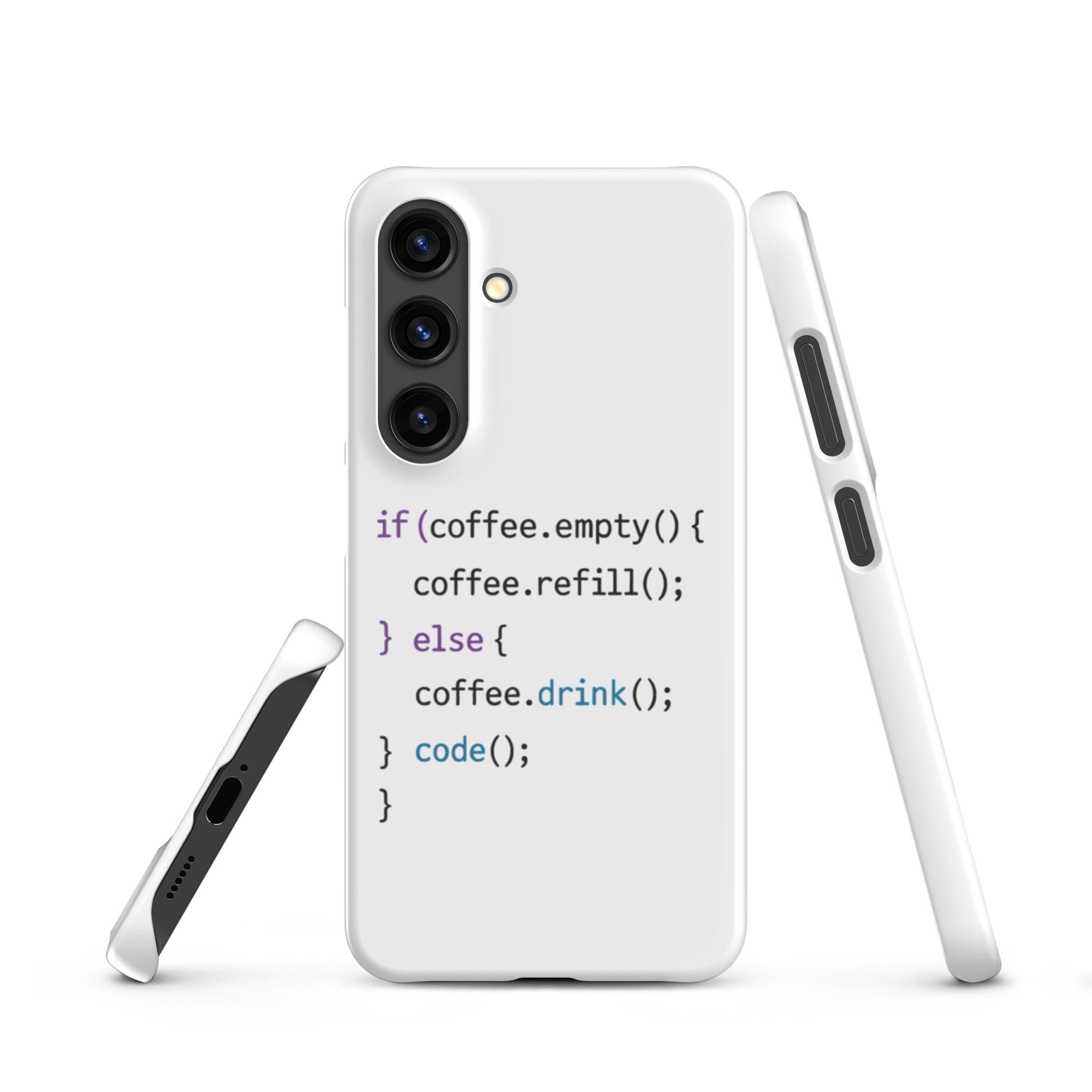 Cover Samsung Resistente – Compatibile con Ricarica Wireless – Design Codice Javascript-Biiply