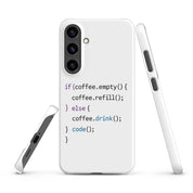 Cover Samsung Resistente – Compatibile con Ricarica Wireless – Design Codice Javascript-Biiply