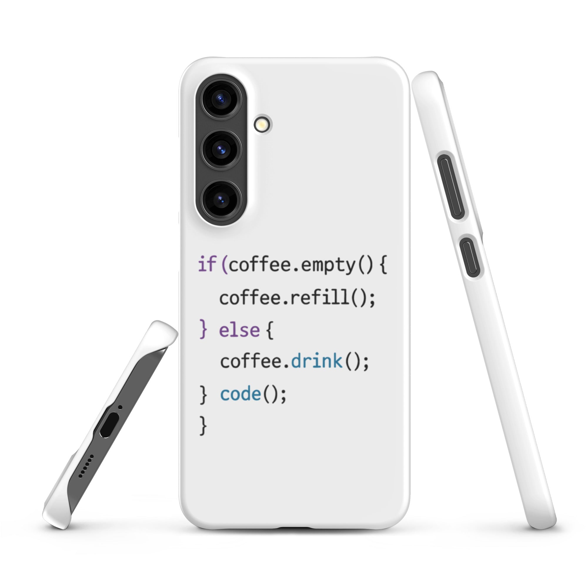 Cover Samsung Resistente – Compatibile con Ricarica Wireless – Design Codice Javascript-Biiply