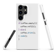 Cover Samsung Resistente – Compatibile con Ricarica Wireless – Design Codice Javascript-Biiply