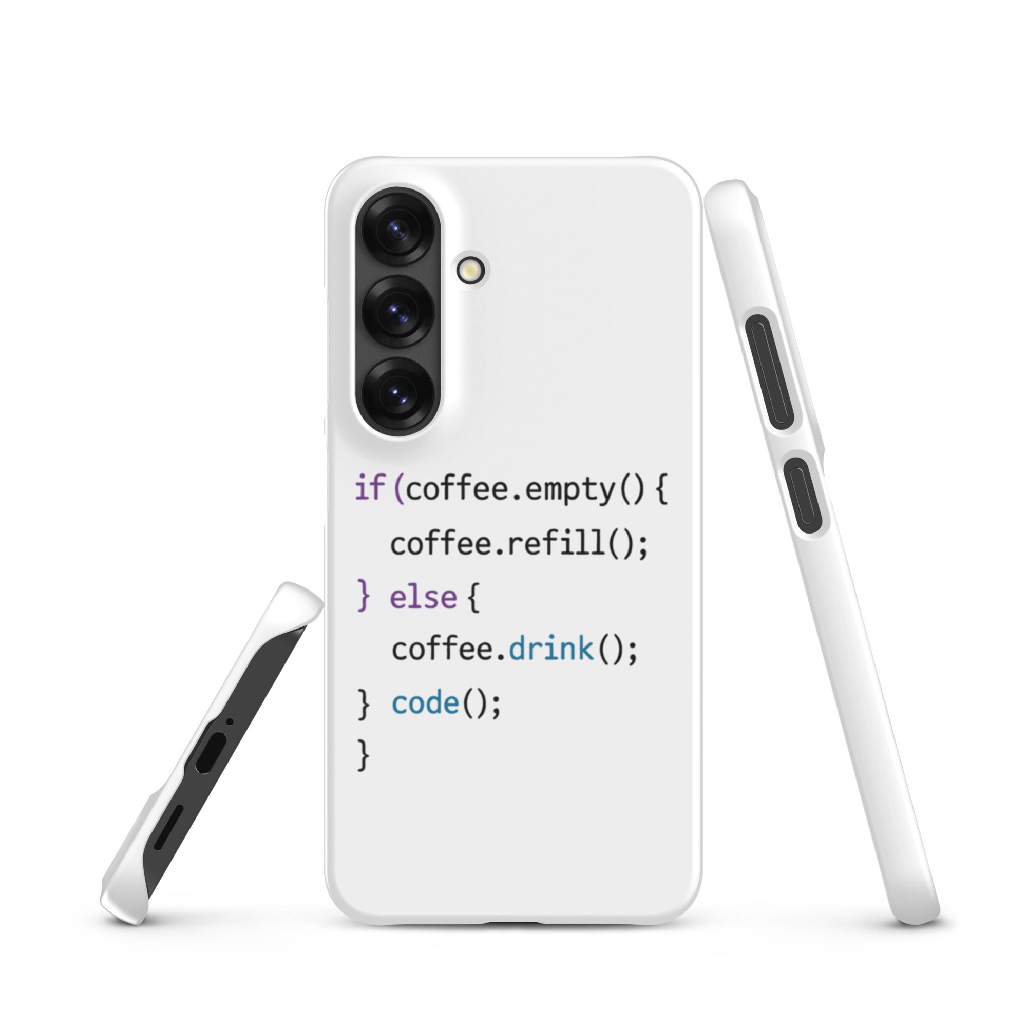 Cover Samsung Resistente – Compatibile con Ricarica Wireless – Design Codice Javascript-Biiply