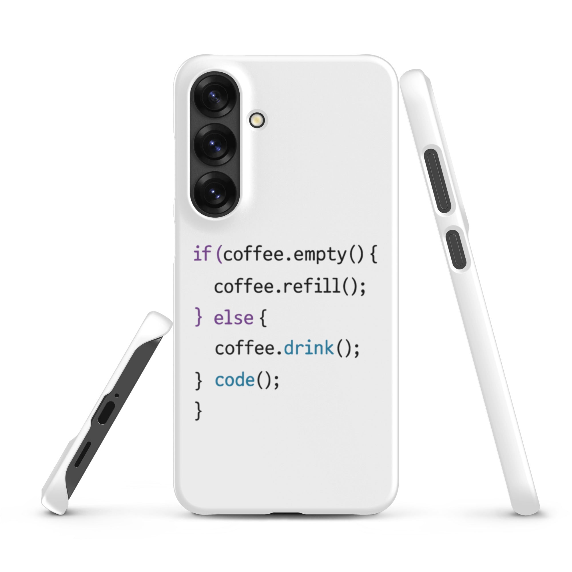 Cover Samsung Resistente – Compatibile con Ricarica Wireless – Design Codice Javascript-Biiply