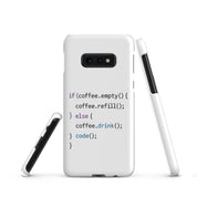 Cover Samsung Resistente – Compatibile con Ricarica Wireless – Design Codice Javascript-Biiply