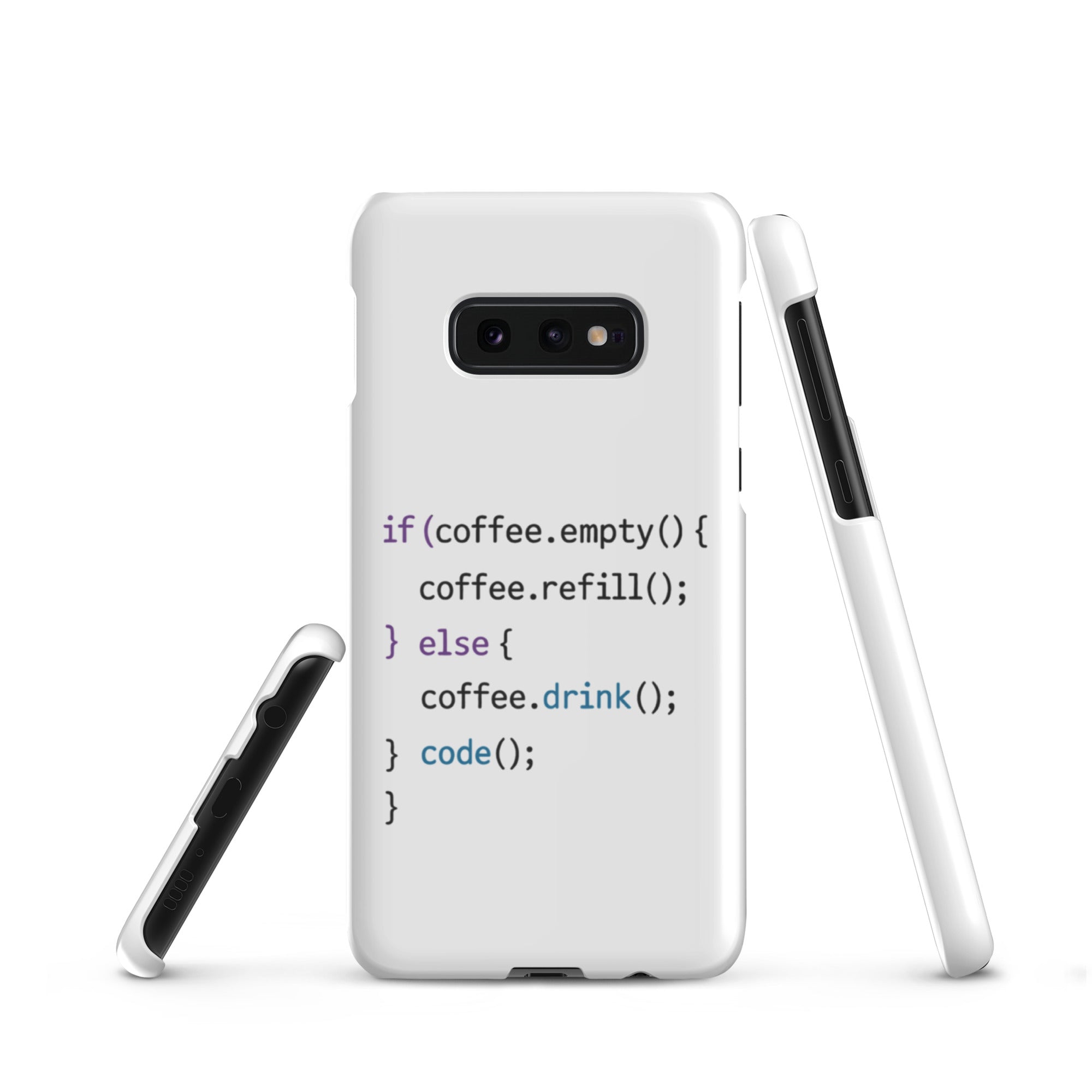 Cover Samsung Resistente – Compatibile con Ricarica Wireless – Design Codice Javascript-Biiply