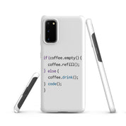 Cover Samsung Resistente – Compatibile con Ricarica Wireless – Design Codice Javascript-Biiply