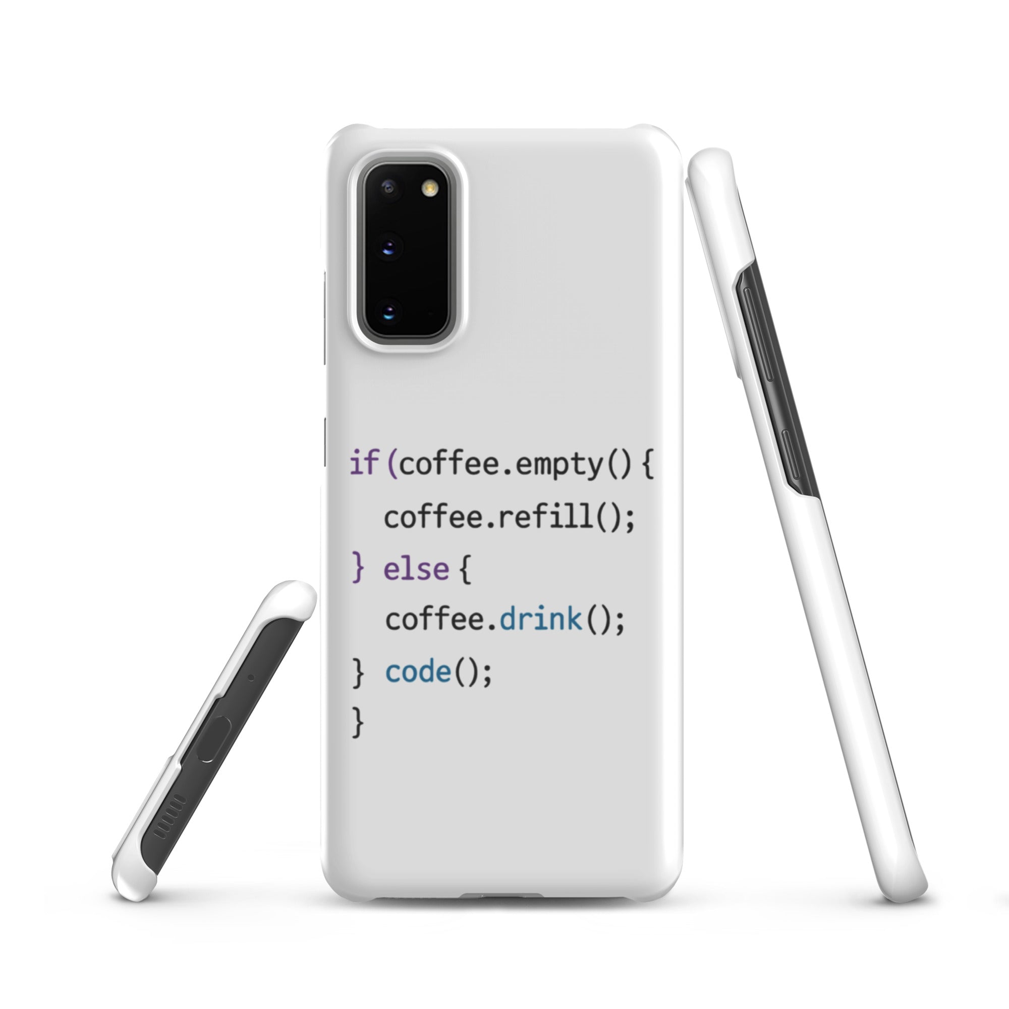 Cover Samsung Resistente – Compatibile con Ricarica Wireless – Design Codice Javascript-Biiply