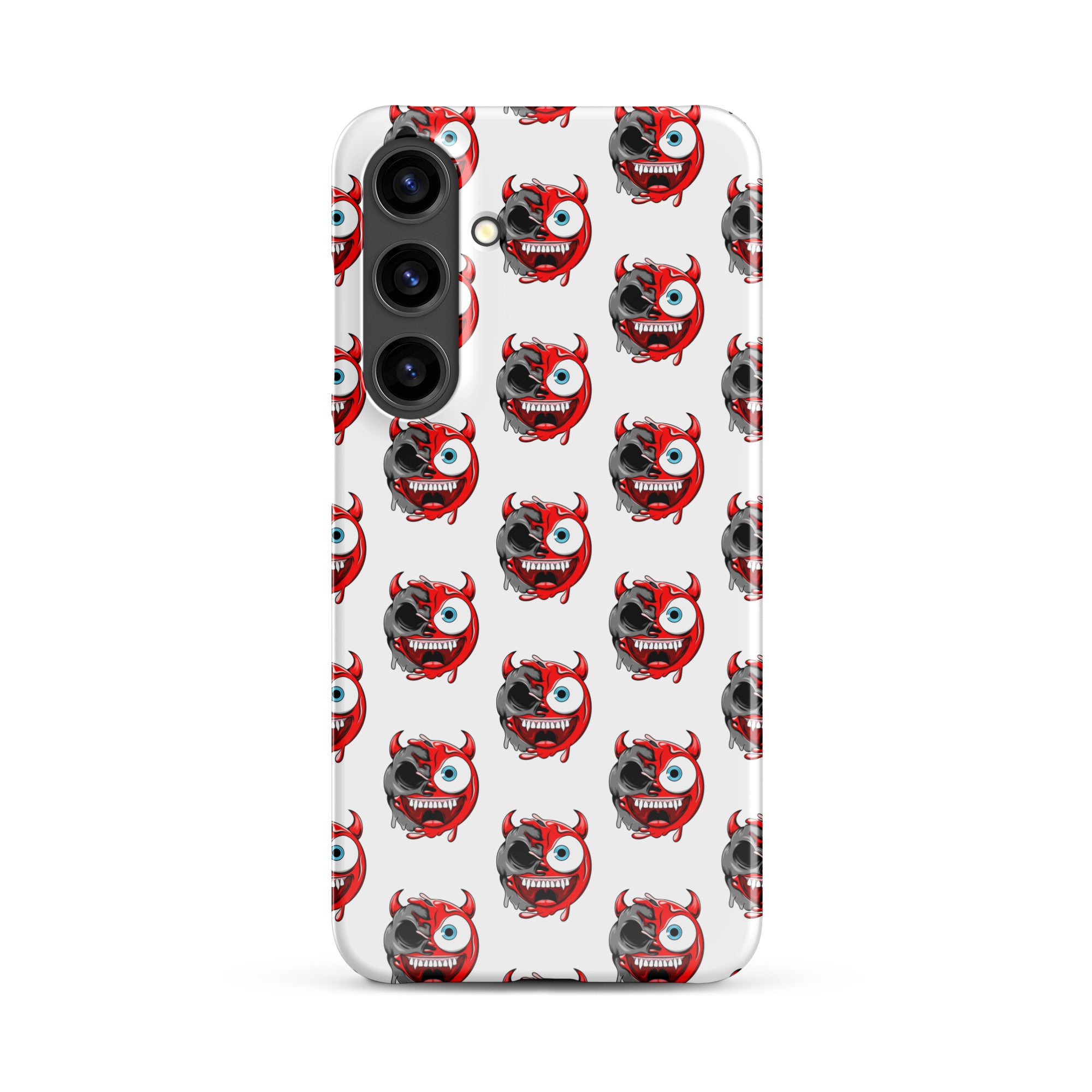 Cover Samsung Resistente – Compatibile con Ricarica Wireless – Design Dead Devil Face-Biiply