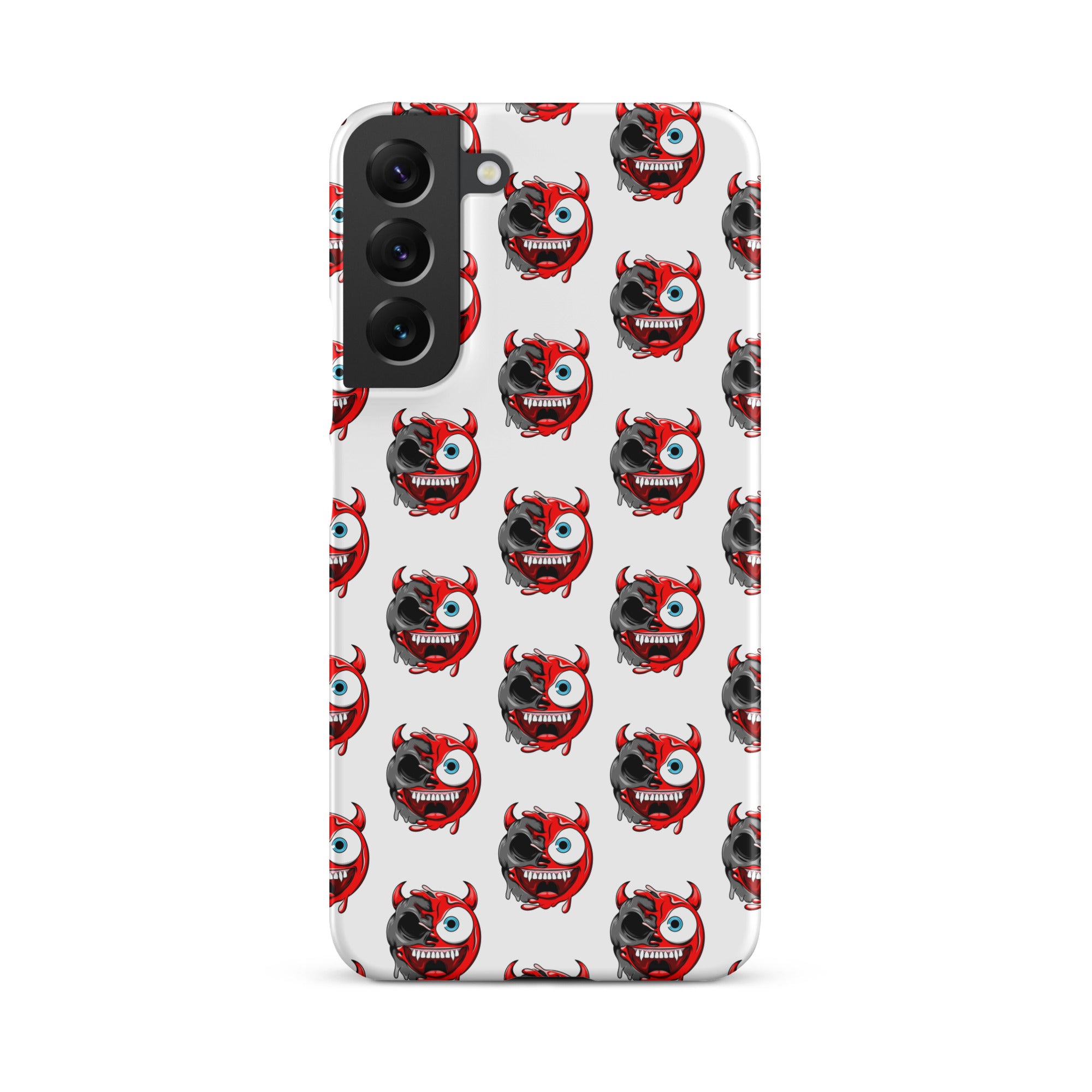 Cover Samsung Resistente – Compatibile con Ricarica Wireless – Design Dead Devil Face-Biiply