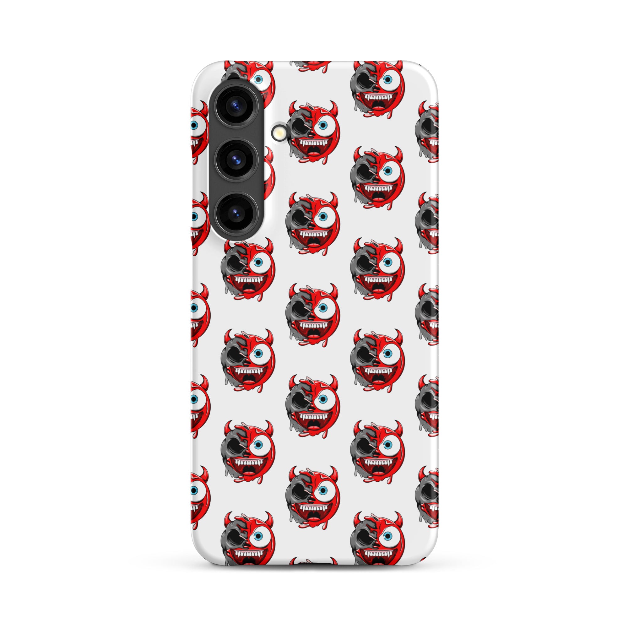 Cover Samsung Resistente – Compatibile con Ricarica Wireless – Design Dead Devil Face-Biiply