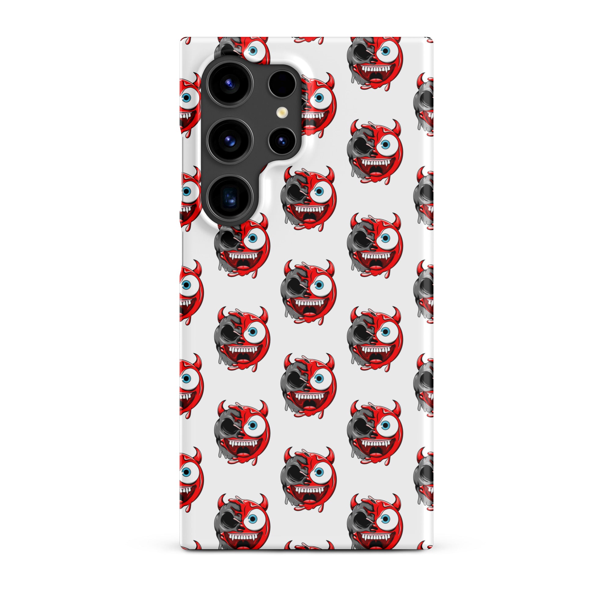 Cover Samsung Resistente – Compatibile con Ricarica Wireless – Design Dead Devil Face-Biiply
