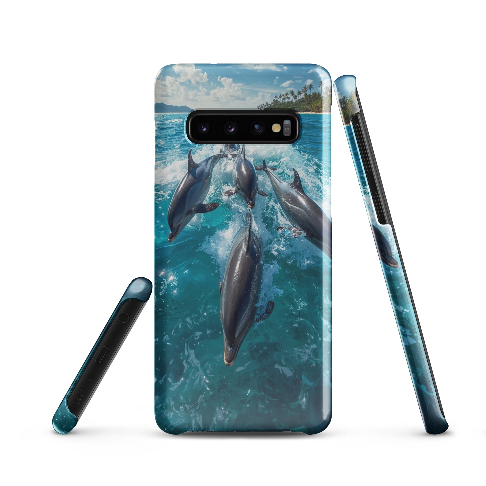 Cover Samsung Resistente – Compatibile con Ricarica Wireless – Design Delfini-Biiply