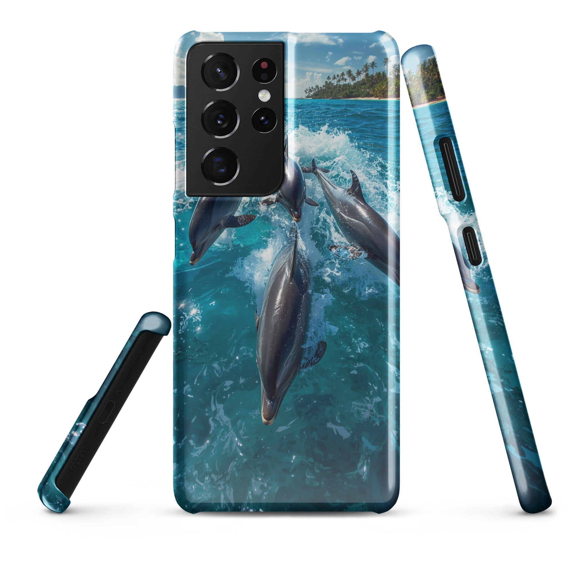 Cover Samsung Resistente – Compatibile con Ricarica Wireless – Design Delfini-Biiply
