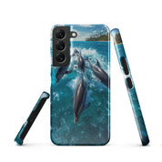 Cover Samsung Resistente – Compatibile con Ricarica Wireless – Design Delfini-Biiply