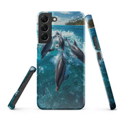 Cover Samsung Resistente – Compatibile con Ricarica Wireless – Design Delfini-Biiply