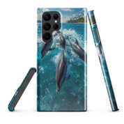 Cover Samsung Resistente – Compatibile con Ricarica Wireless – Design Delfini-Biiply