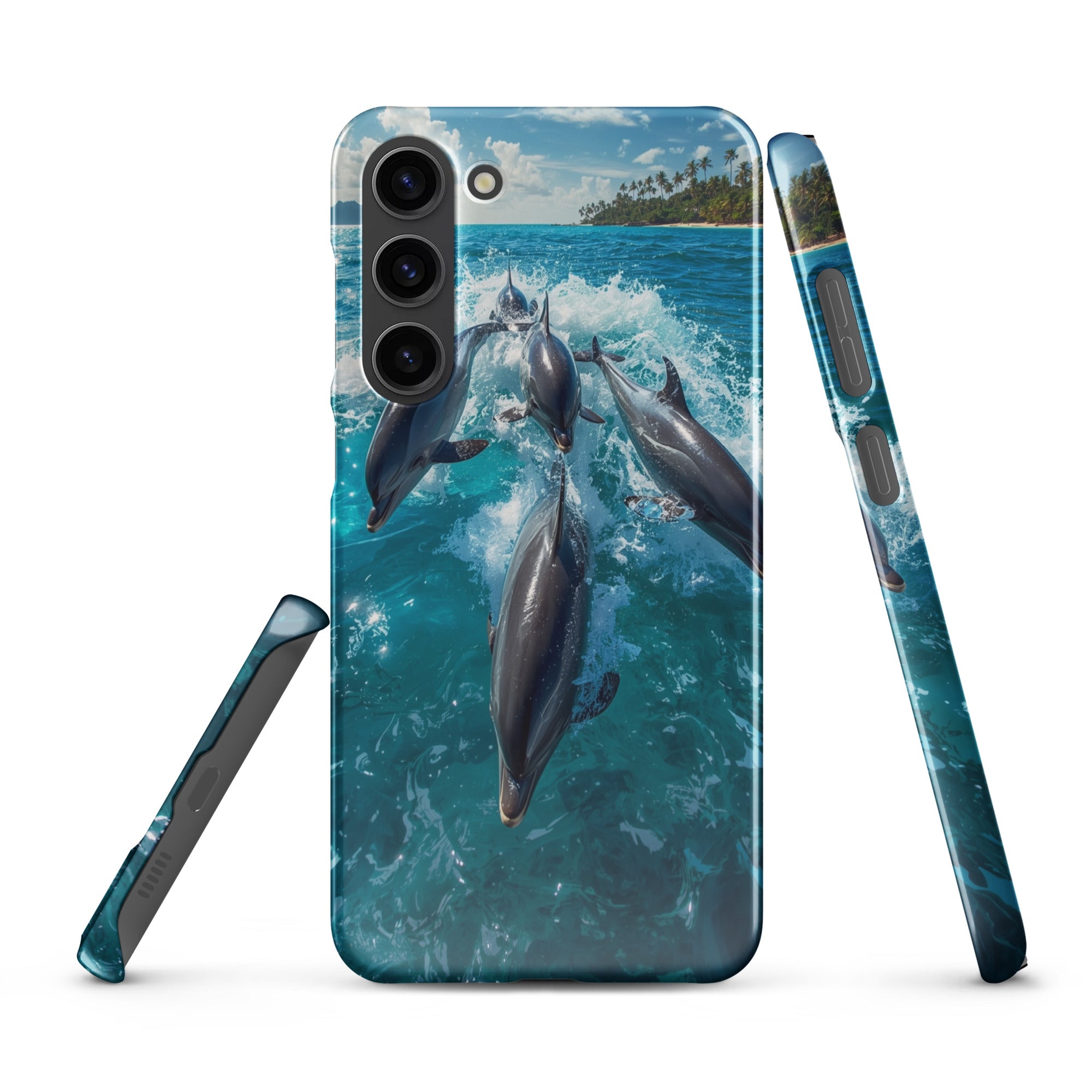 Cover Samsung Resistente – Compatibile con Ricarica Wireless – Design Delfini-Biiply