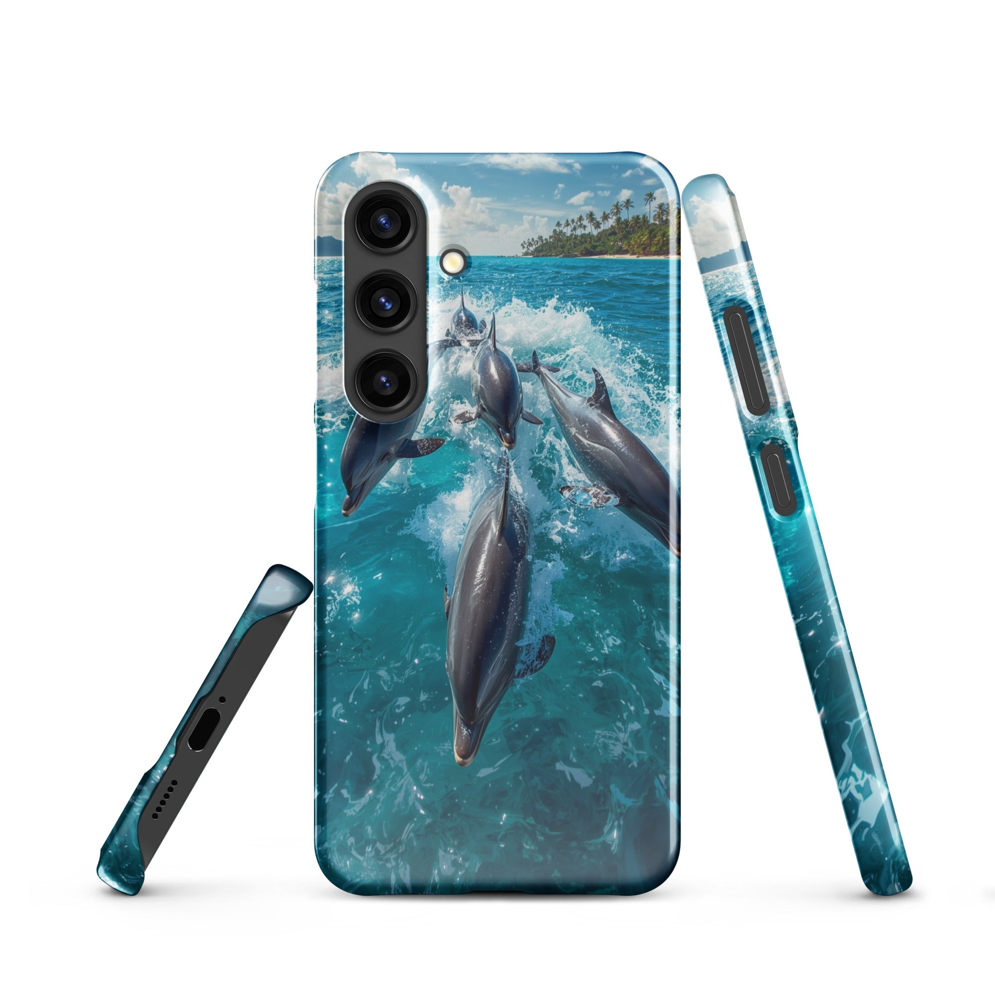 Cover Samsung Resistente – Compatibile con Ricarica Wireless – Design Delfini-Biiply