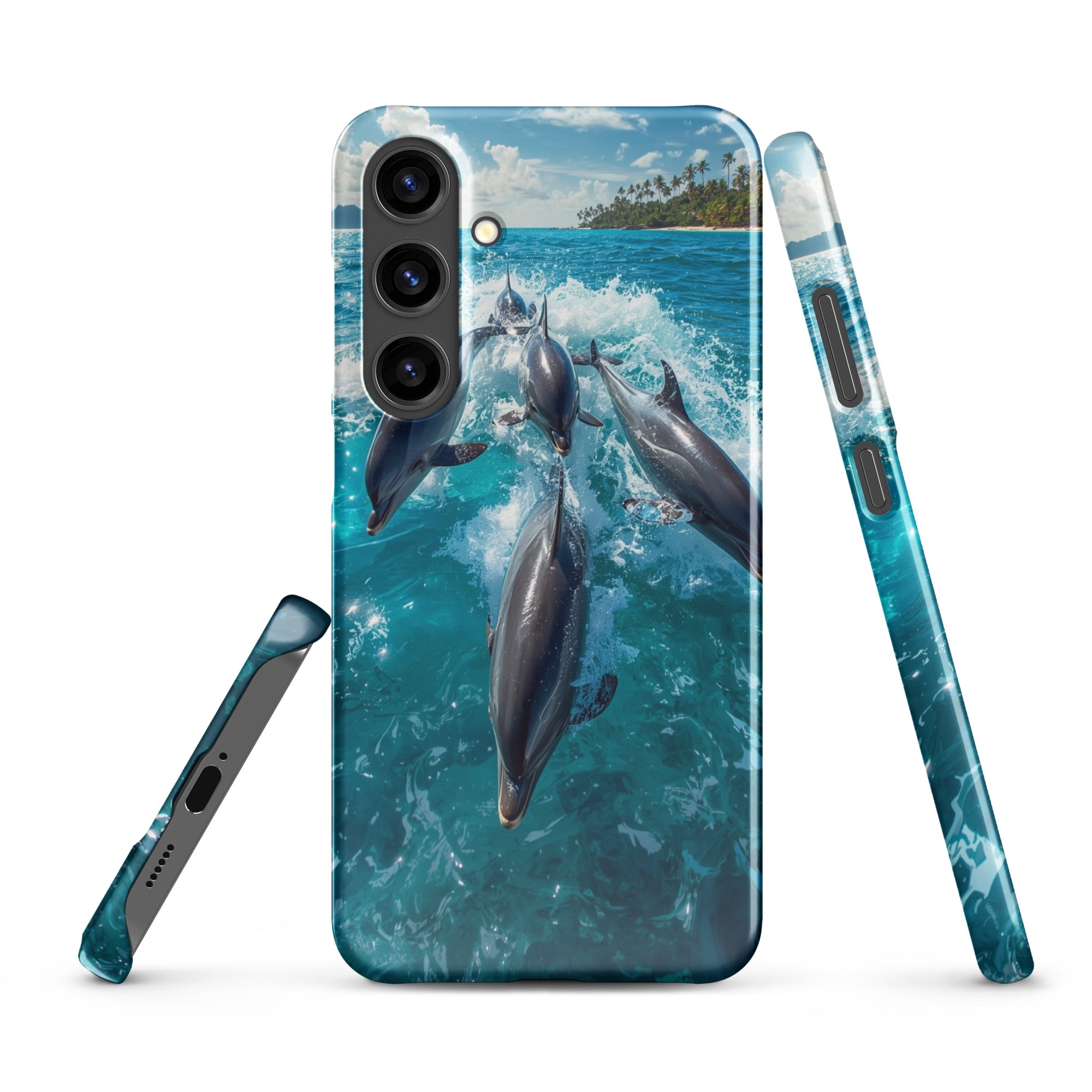 Cover Samsung Resistente – Compatibile con Ricarica Wireless – Design Delfini-Biiply
